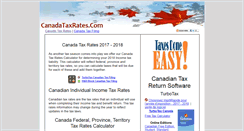 Desktop Screenshot of canadataxrates.com