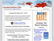 Tablet Screenshot of canadataxrates.com